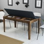 Hanah Home Milan 513 Mesa de Comedor Nogal y Antracita
